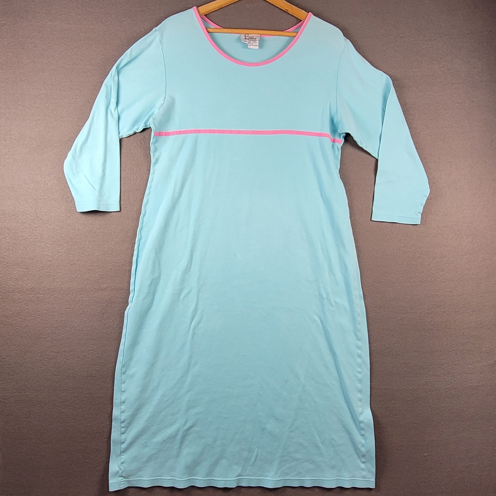 Lilly Pulitzer Aqua Blue Nightgown Large